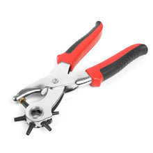 Load image into Gallery viewer, DNA Logo Leather Punch Tool Set - 6 Sizes (2mm-5mm) Black/Red
