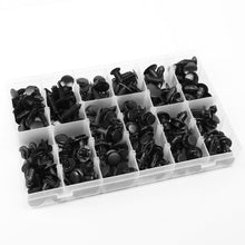 Load image into Gallery viewer, 240pc Plastic Clips Kit w/ Removal Tool - 12 Sizes Black