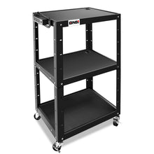 Load image into Gallery viewer, Steel AV Cart 25x18x42 Inch Mobile Audio Video Stand