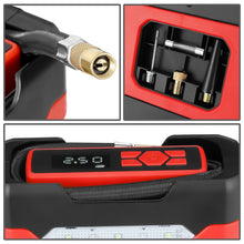 Load image into Gallery viewer, 12V Car Air Compressor &amp; Inflator with Red Car Charger