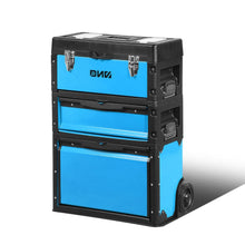 Load image into Gallery viewer, 19.5" x 28.5" x 12" Blue Rolling Trolley Tool Box
