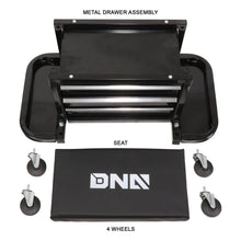 Load image into Gallery viewer, 3 Drawer Rolling Mechanics Seat - Black