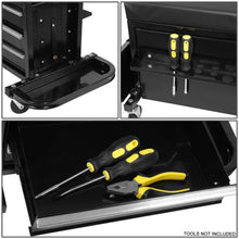 Load image into Gallery viewer, 3 Drawer Rolling Mechanics Seat - Black