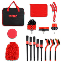Load image into Gallery viewer, 19-Piece Car Detailing Brush Set - Red