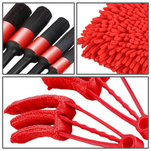 Load image into Gallery viewer, 19-Piece Car Detailing Brush Set - Red