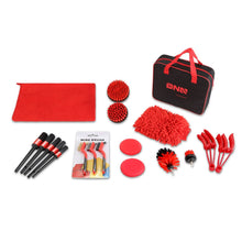 Load image into Gallery viewer, 19-Piece Car Detailing Brush Set - Red