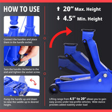 Load image into Gallery viewer, 4 Ton Car Jack - Blue