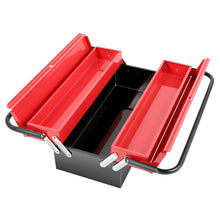 Load image into Gallery viewer, 18" 2-Level Fold Tool Box with 3 Organizer Drawers