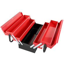 Load image into Gallery viewer, 18" 3-Level Folding Tool Box with 5 Organizer Drawers