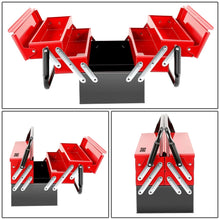Load image into Gallery viewer, 18" 3-Level Folding Tool Box with 5 Organizer Drawers