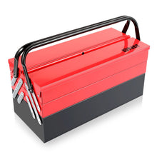 Load image into Gallery viewer, 18" 3-Level Folding Tool Box with 5 Organizer Drawers