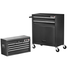 Load image into Gallery viewer, 2-Piece Combination Tool Roller Cabinet Set - Black