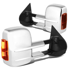 Load image into Gallery viewer, 97-03 Ford F-150 Powered Towing Mirrors Pair Chrome Amber Signal