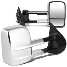Load image into Gallery viewer, 2007-2012 Chevrolet Silverado Towing Mirrors - Manual Chrome Pair
