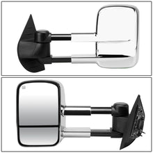 Load image into Gallery viewer, 2007-2012 Chevrolet Silverado Towing Mirrors - Manual Chrome Pair
