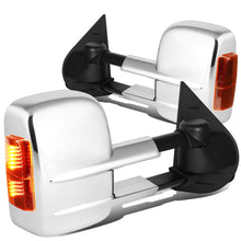 Load image into Gallery viewer, 2007-2013 Chevrolet Silverado Towing Mirrors - Manual LED Chrome Pair