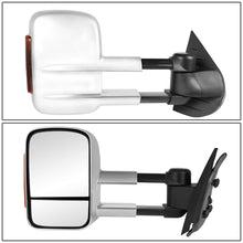 Load image into Gallery viewer, 2007-2013 Chevrolet Silverado Towing Mirrors - Manual LED Chrome Pair
