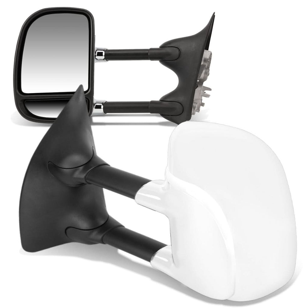 99-07 Ford F-250 F-350 F-450 F-550 Manual Towing Mirrors Chrome Pair