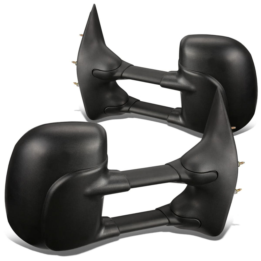 03-07 Ford E-150 E-250 E-350 Towing Mirrors - Manual Black Pair