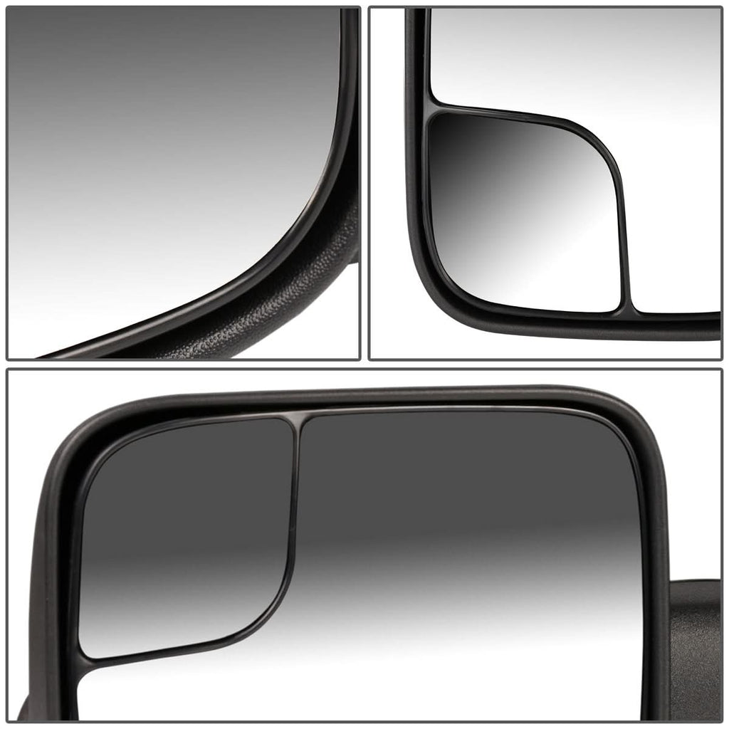94-02 Dodge Ram 1500 2500 3500 Left Manual Towing Mirror Black