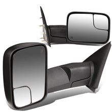 Load image into Gallery viewer, 02-09 Dodge Ram 1500/2500/3500 Powered Heated Towing Mirrors Pair Black