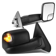 Load image into Gallery viewer, 02-09 Dodge Ram Towing Mirrors Pair Powered Heated Smoke Signal Black