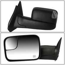 Load image into Gallery viewer, 02-09 Dodge Ram Towing Mirrors Pair Powered Heated Smoke Signal Black