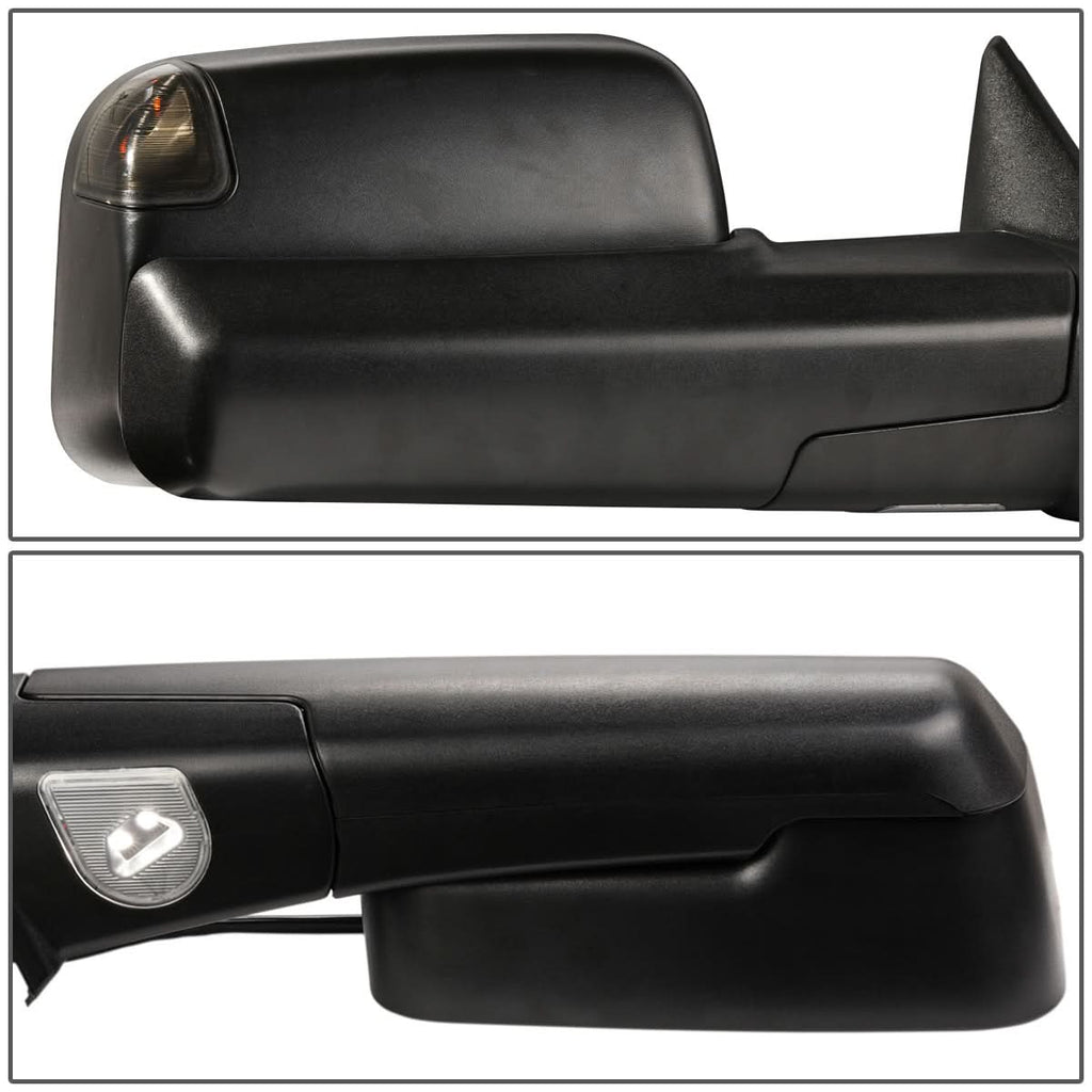 09-16 Dodge Ram Powered Heated LED Smoke Towing Mirrors - Pair