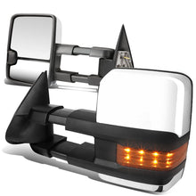 Load image into Gallery viewer, 03-07 Chevy Silverado Sierra Tahoe Manual Towing Mirrors Chrome Pair
