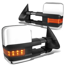 Load image into Gallery viewer, 03-07 Chevy Silverado Sierra Tahoe Manual Towing Mirrors Chrome Pair