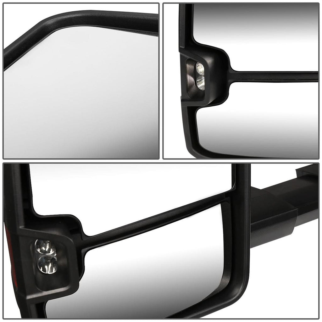 03-07 Chevy Silverado Sierra Tahoe Manual Towing Mirrors Chrome Pair