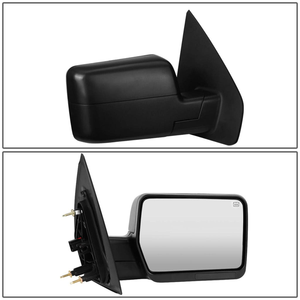 04-14 Ford F-150 Powered Heated Towing Mirror - Right Side Black