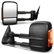 Load image into Gallery viewer, 99-02 Chevy Silverado GMC Sierra Towing Mirrors Heated Power Black Amber