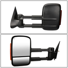 Load image into Gallery viewer, 99-02 Chevy Silverado GMC Sierra Towing Mirrors Heated Power Black Amber