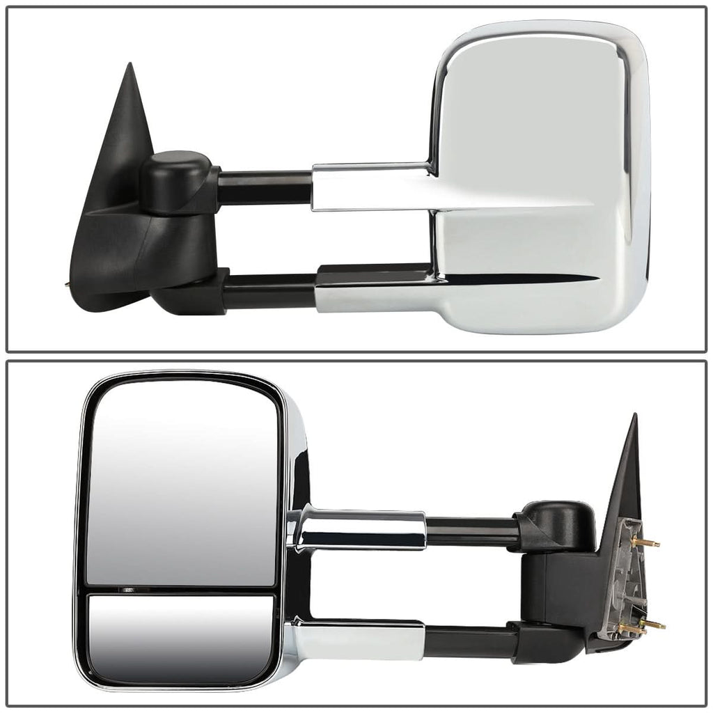 88-02 Chevrolet C/K Pickup Power Towing Mirror Pair Chrome