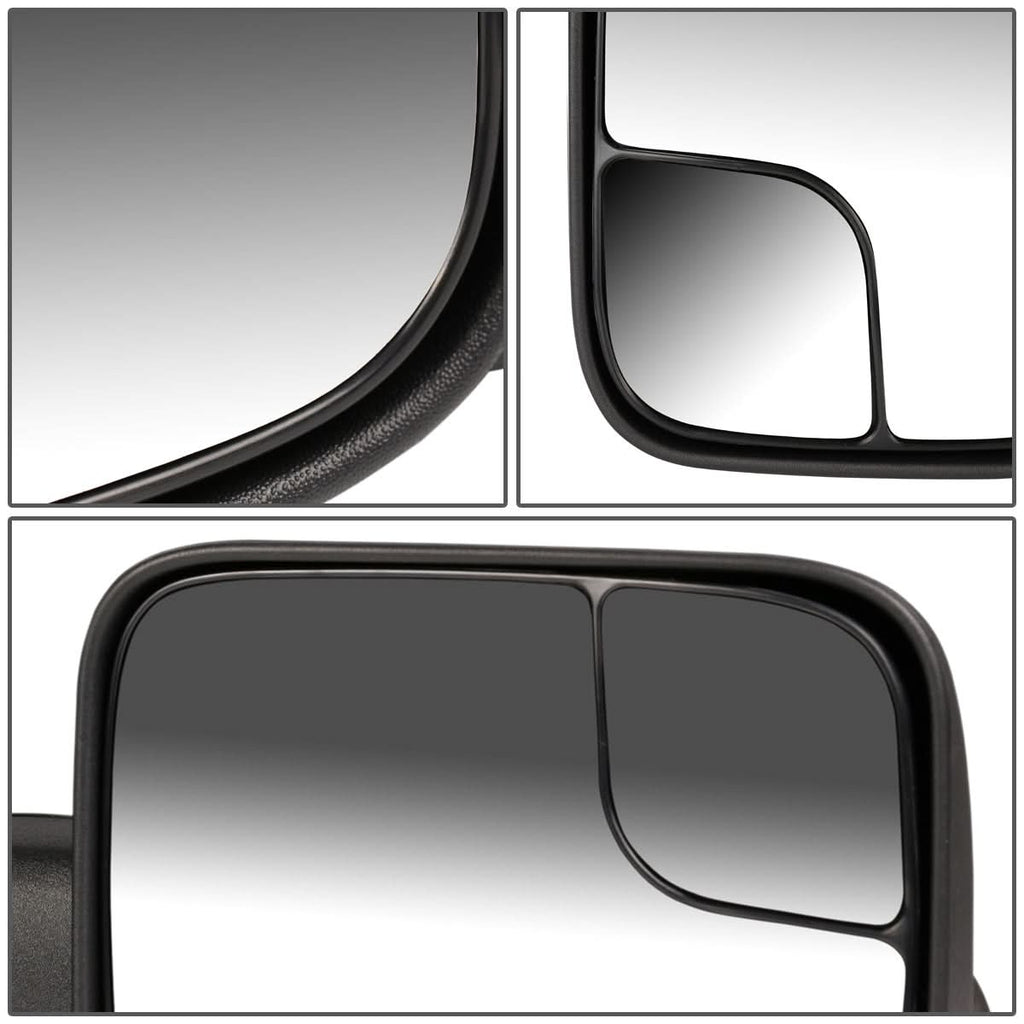 94-97 Dodge Ram 1500/2500/3500 Power Towing Mirror Pair - Black