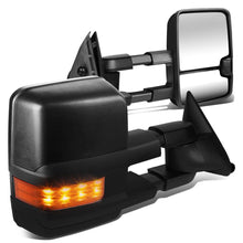 Load image into Gallery viewer, 88-02 Chevy GMC C/K Series Manual Towing Mirrors - LED Signal Black