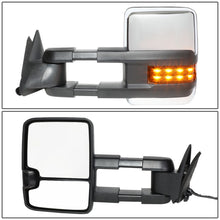 Load image into Gallery viewer, 88-02 Chevrolet GMC C/K Tahoe Yukon Towing Mirrors Powered LED Chrome