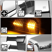 Load image into Gallery viewer, 2007-2016 Toyota Tundra Powered Heated LED Towing Mirrors - Chrome