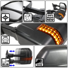 Load image into Gallery viewer, 08-16 Ford F-250 F-350 F-450 F-550 Manual Towing Mirrors w/ LED Signal