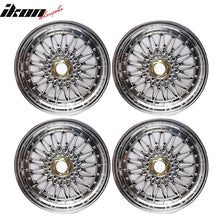 Load image into Gallery viewer, (4) 18X8.0 +35 5X114.3 / 5X120 Step Lip Deep Dish Mesh Wheels Rims