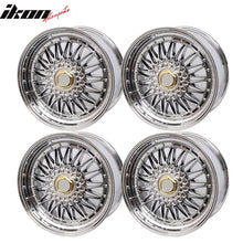 Load image into Gallery viewer, (4) 18X8.0 +35 5X114.3 / 5X120 Step Lip Deep Dish Mesh Wheels Rims