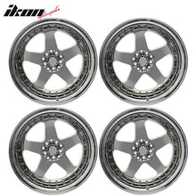 Load image into Gallery viewer, (4) 18X10 +30 5X100 / 5X114.3 Step Lip 5 Spoke Wheels Rims Replacement