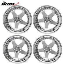 Load image into Gallery viewer, (4) 18X10 +30 5X100 / 5X114.3 Step Lip 5 Spoke Wheels Rims Accessories