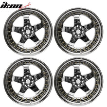 Load image into Gallery viewer, (4) 18X9.0 +30 5X100 / 5X114.3 Step Lip 5 Spoke Wheels Rims - Chrome