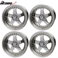 Load image into Gallery viewer, (4) 18X9.0 +30 5X100 / 5X114.3 Step Lip 5 Spoke Wheels Rims - Chrome