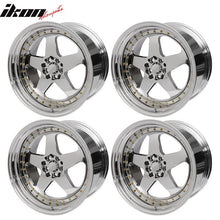 Load image into Gallery viewer, (4) 18X9.0 +30 5X100 / 5X114.3 Step Lip 5 Spoke Wheels Rims - Chrome