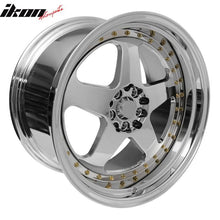 Load image into Gallery viewer, (4) 18X9.0 +30 5X100 / 5X114.3 Step Lip 5 Spoke Wheels Rims - Chrome