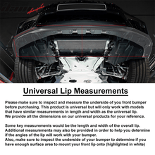 Load image into Gallery viewer, 100" Toyota Front Bumper Lip Splitter Chin Side Spoiler Rubber Foam