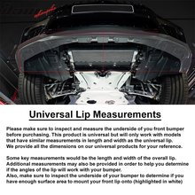 Load image into Gallery viewer, Universal 100in Foam Front Bumper Lip Splitter Spoiler Valance Chin